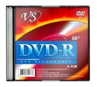 и VS DVD-R 4.7Gb, 16x, Slim Case 5шт.