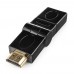 Gembird Переходник HDMI-HDMI 19F/19M, вращающийся на 180 град, золотые разъемы, пакет A-HDMI-FFL2