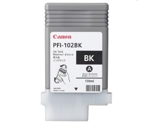 Canon PFI-102Bk 0895B001 Картридж для Canon iPF605/ iPF610/ iPF650/ iPF655/ iPF710/ iPF750/ iPF755/ LP17/ iPF510, Чёрный, 130 мл.(GJ)