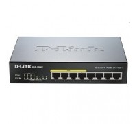 D-Link DGS-1008P/E1A Неуправляемый коммутатор с 8 портами 10/100/1000Base-T (4 порта PoE 802.3af/at, PoE-бюджет 80 Вт)
