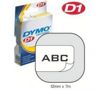 Dymo Картридж с лентой 12 мм х 7 м. , пластик, черный шрифт на белом фоне S0720530