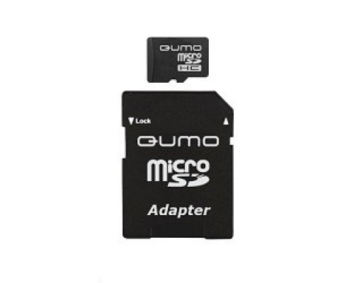 Micro SecureDigital 8Gb QUMO QM8GMICSDHC10 MicroSDHC Class 10, SD adapter
