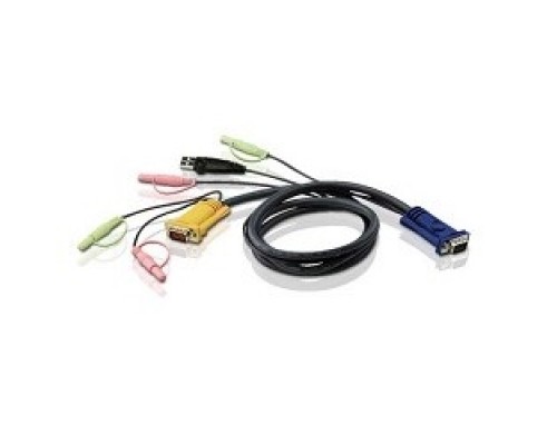 ATEN 2L-5305U КВМ-кабель USB для соединения с ПК HDB USB и аудио CABLE HD15M/MD6M/MD6M/SP/SP-SP 5M