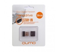 USB 2.0 QUMO 16GB NANO QM16GUD-NANO-B Black