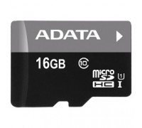 Micro SecureDigital 16Gb A-DATA AUSDH16GUICL10-RA1 MicroSDHC Class 10 UHS-I, SD adapter