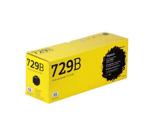 T2 Cartridge 729 Картридж (TC-C729B) для Canon i-SENSYS LBP7010C/HP LJ Pro CP1025 (1200 стр.) Черный, с чипом