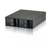 Procase L2-104-SATA3-BK Hot-swap корзина 4 SATA3/SAS, черный, с замком, hotswap mobie rack module for 2,5 HDD(1x5,25) 2xFAN 40x15mm