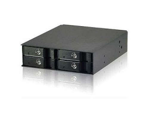 Procase L2-104-SATA3-BK Hot-swap корзина 4 SATA3/SAS, черный, с замком, hotswap mobie rack module for 2,5 HDD(1x5,25) 2xFAN 40x15mm