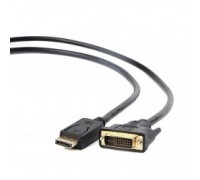 Кабель DisplayPort-DVI Gembird/Cablexpert 1м, 20M/19M, черный, экран, пакет(CC-DPM-DVIM-1M)