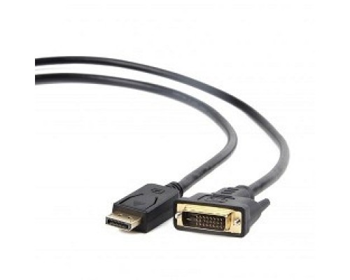 DisplayPort-DVI Gembird/Cablexpert 1м, 20M/19M, черный, экран, пакет(CC-DPM-DVIM-1M)