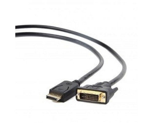 Кабель DisplayPort-DVI Gembird/Cablexpert 1.8м, 20М/25М, черный, экран, пакет(CC-DPM-DVIM-6/1.8M)