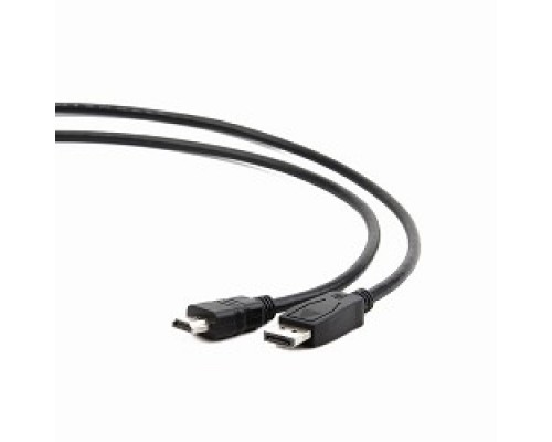 Кабель DisplayPort-HDMI Gembird/Cablexpert 1м, 20M/19M, черный, экран, пакет(CC-DP-HDMI-1M)