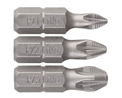 Биты ЗУБР МАСТЕР кованые, хромомолибденовая сталь, тип хвостовика C 1/4, PZ2, 25мм, 2шт 26003-2-25-2