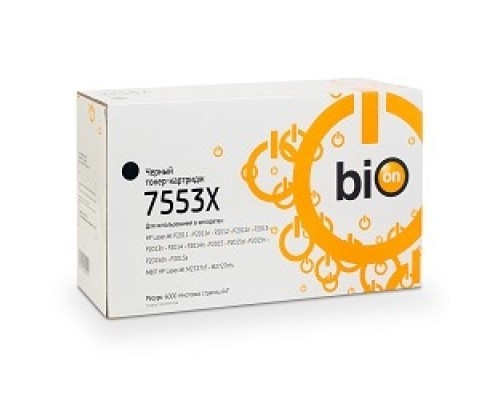 Bion BCR-Q7553X Картридж для HP LaserJet P2015/P2014/P2014n/P2015n/P2015d/P2015x/P2015dn/M2727nf/M2727nfs (6000 стр.), Черный, с чипом