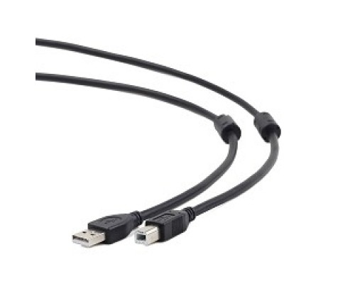 Gembird/Cablexpert CCF2-USB2-AMBM-10 USB 2.0 Pro Кабель , AM/BM, 3м, экран, 2феррит.кольца, черный, пакет