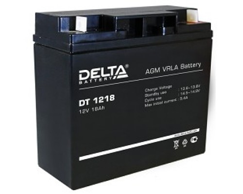 Delta DT 1218 (18 Ач, 12В) свинцово- кислотный аккумулятор