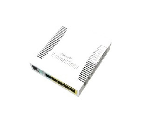 MikroTik RB260GSP (CSS106-1G-4P-1S) Коммутатор RouterBOARD 260GSP 1xSFP, 5x10/100/1000 Gigabit Ethernet, PoE with indoor case and power supply