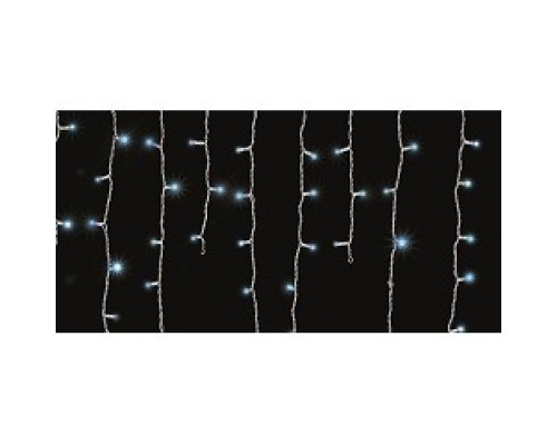 NEON-NIGHT (255-013) Гирлянда Айсикл (бахрома) светодиодный, 1,8 х 0,5 м., белый провод, 220В, диоды синие
