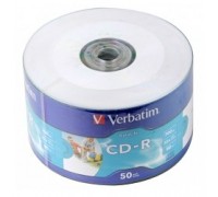 Verbatim и CD-R 80min, 700mb, 52x Ink Print bulk (50шт) 43794
