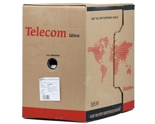 Telecom Ultra UTP кат.5e 4 пары (305м) (0.40mm) CCA TUS44040E (6937510810116/6926123463093)