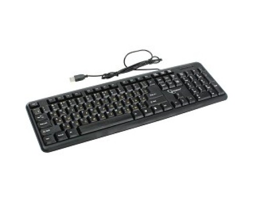 Gembird KB-8320U-Ru_Lat-BL, черный, USB, кнопка переключения RU/LAT,104 клавиши
