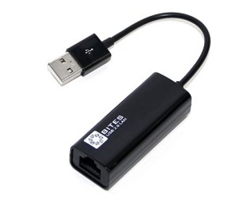 5bites Кабель-адаптер UA2-45-02BK USB2.0 сетевая карта -&gt; RJ45 10/100 Мбит/с, 10см
