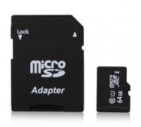 Micro SecureDigital 128Gb QUMO QM128GMICSDXC10U1 MicroSDXC Class 10 UHS-I, SD adapter