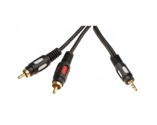 Rexant (17-4232) Шнур 3.5 Stereo Plug - 2RCA Plug 1.5М (GOLD)