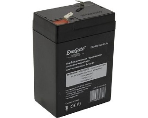 Exegate EP234535RUS Аккумуляторная батарея DT 6045 (6V 4.5Ah, клеммы F1)