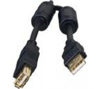 Bion Кабель удлинительный USB 2.0 A-A (m-f), позолоченные контакты, ферритовые кольца, 1.8м, черный BXP-CCF-USB2-AMAF-018