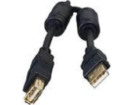 Bion удлинительный USB 2.0 A-A (m-f), позолоченные контакты, ферритовые кольца, 1.8м, черный BXP-CCF-USB2-AMAF-018