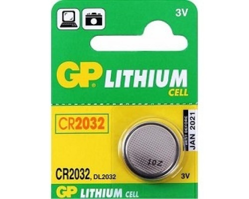 GP CR2032-2CRU1(7)C1(1 шт. в уп-ке) 08984/12302/03223