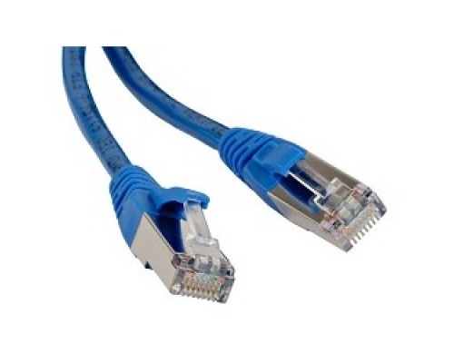 Hyperline PC-LPM-STP-RJ45-RJ45-C5e-0.5M-LSZH-BL F/­UTP, экранированный, Cat.5e, LSZH, 0.5 м, синий