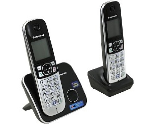 Panasonic KX-TG6812RUB Радиотелефон черный (2 трубки с ЖК диспл., DECT)