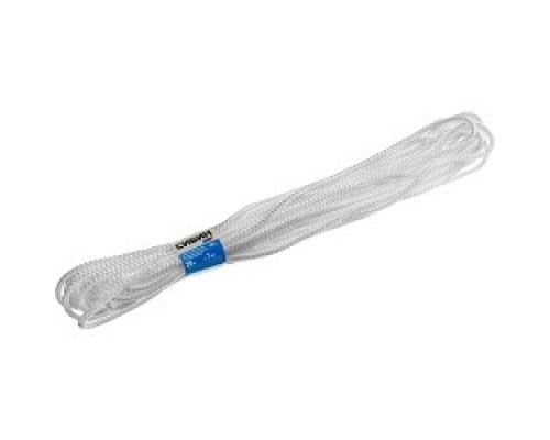 Шнур вязаный полипропиленовый СИБИН с сердечником, белый, длина 20 метров, диаметр 7 мм 50257