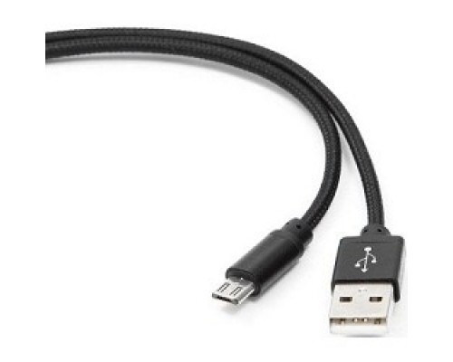 Gembird Кабель USB 2.0 Cablexpert CC-mUSB2bk1m, AM/microBM 5P, 1м, нейлоновая оплетка, алюминиевые разъемы, черный, пакет
