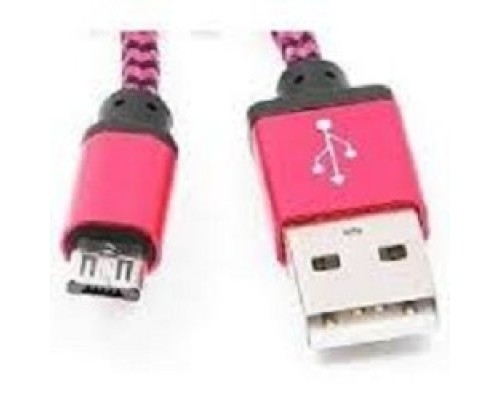 Gembird Кабель USB 2.0 Cablexpert CC-mUSB2pe1m, AM/microBM 5P, 1м, нейлоновая оплетка, алюминиевые разъемы, фиолетовый, пакет