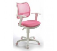 Бюрократ CH-W797/PK/TW-13A кресло (спинка сетка розовый сиденье розовый TW-13A колеса белый/розовый) 664135