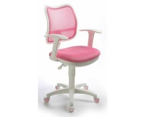 Бюрократ CH-W797/PK/TW-13A кресло (спинка сетка розовый сиденье розовый TW-13A колеса белый/розовый) 664135