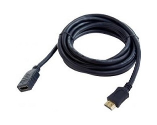 Удлинитель кабеля HDMI Cablexpert CC-HDMI4X-6, 1.8м, v2.0, 19M/19F, черный, позол.разъемы, экран, пакет