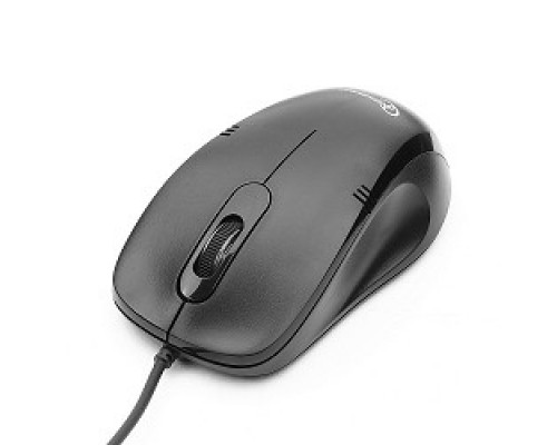Gembird MOP-100 Black , USB, черный, 3 кнопки, 1000 DPI, кабель 1.5м