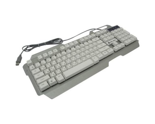 Dialog Gan-Kata KGK-25U SILVER USB, игровая, с трехцветной подсветкой клавиш, USB, серебристая
