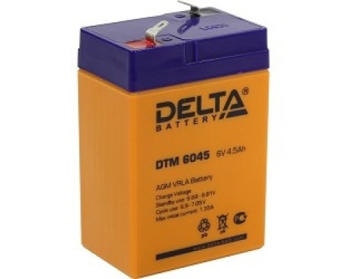 Delta DTM 6045 (4.5 Ач, 6В) свинцово- кислотный аккумулятор