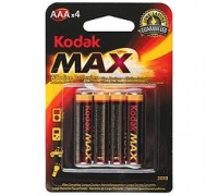 Kodak LR03-4Bl Max Super Alkaline K3A-4 (40/200/32000) (4 шт. в уп-ке)