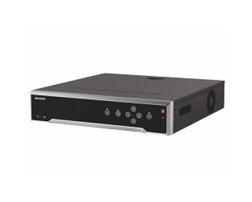 HIKVISION DS-7716NI-K4 16-ти канальный IP-видеорегистратор Видеовход: 16 каналов; аудиовход: двустороннее аудио 1 канал RCA; видеовыход: 1 VGA до 1080Р, 1 HDMI до 4К; аудиовыход: 1 канал RCA