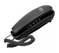 RITMIX RT-005 black проводной телефон, повторный набор номера, настенная установка, кнопка выключения микрофона, регулятор громкости звонка