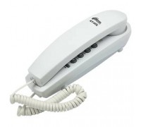 RITMIX RT-005 white проводной телефон, повторный набор номера, настенная установка, кнопка выключения микрофона, регулятор громкости звонка