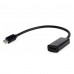 Cablexpert Переходник miniDisplayPort - HDMI, 20M/19F, кабель 15см, черный, пакет (A-mDPM-HDMIF-02)