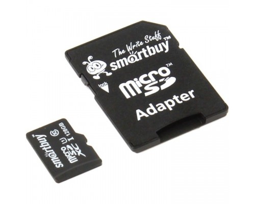 Micro SecureDigital 128Gb Smart buy SB128GBSDCL10-01 Micro SDHC Class 10, UHS-1, SD adapter