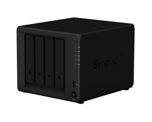 Synology DS418 Сетевое хранилище 4xHDD, QC1,4GhzCPU/2GB/RAID0,1,10,5,6/ SATA(3,5 or 2,5)/2xUSB3.0/2GigEth/iSCSI/2xIPcam(up to 30)/1xPS/2YW